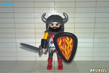 Воин-викинг со щитом огня