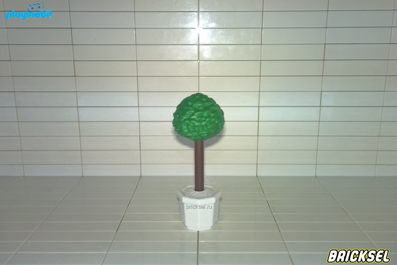 Плеймобил Декоративное деревце в белом горшке, становится на DUPLO, Playmobil, очень редкое
