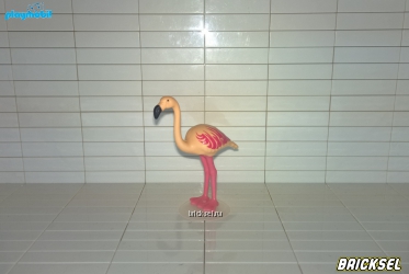 Фламинго бежево-розовый  (с подставкой)
