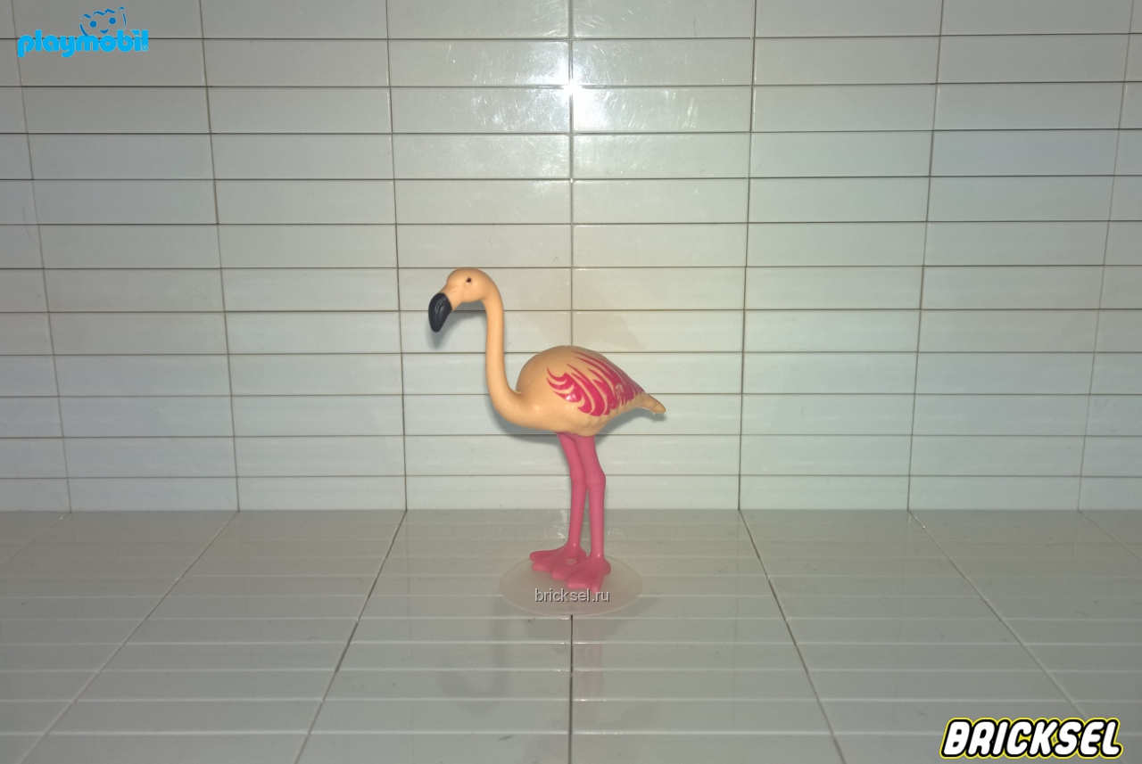 Плеймобил Фламинго бежево-розовый  (с подставкой), Playmobil, редкий