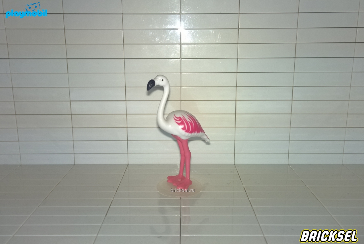 Плеймобил Фламинго бело-розовый  (с подставкой), Playmobil, редкий