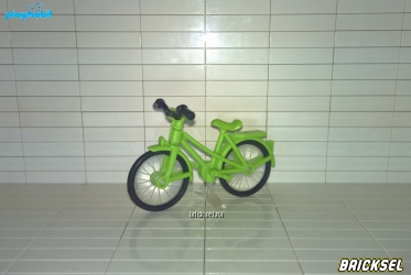 Плеймобил Велосипед классический салатовый с задним багажником, Playmobil
