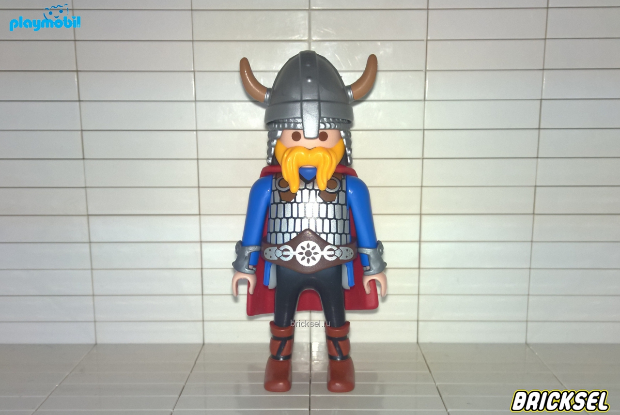 Плеймобил Викинг в рогатом шлеме и с рыжей бородой, Playmobil, не частый
