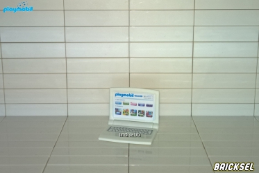 Плеймобил Ноутбук белый с магазином Playmobil на экране, Playmobil, очень редкий