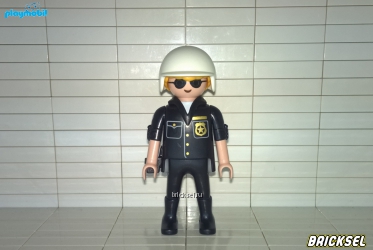 Плеймобил Патрульный полицейский в мотоциклетном шлеме, Playmobil