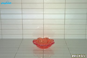 Плеймобил Тарелка для сладостей глубокая прозрачная красная, Playmobil, очень редкая