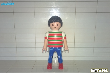 Плеймобил Мужчина в красно-зеленом полосатом свитере, Playmobil, не частый