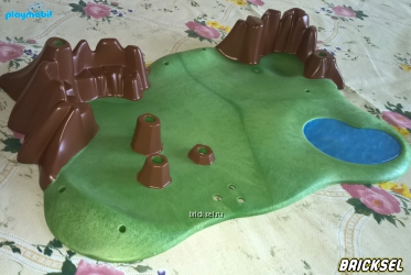 Плеймобил Пластина объемная лесная поляна с озером, Playmobil, раритет