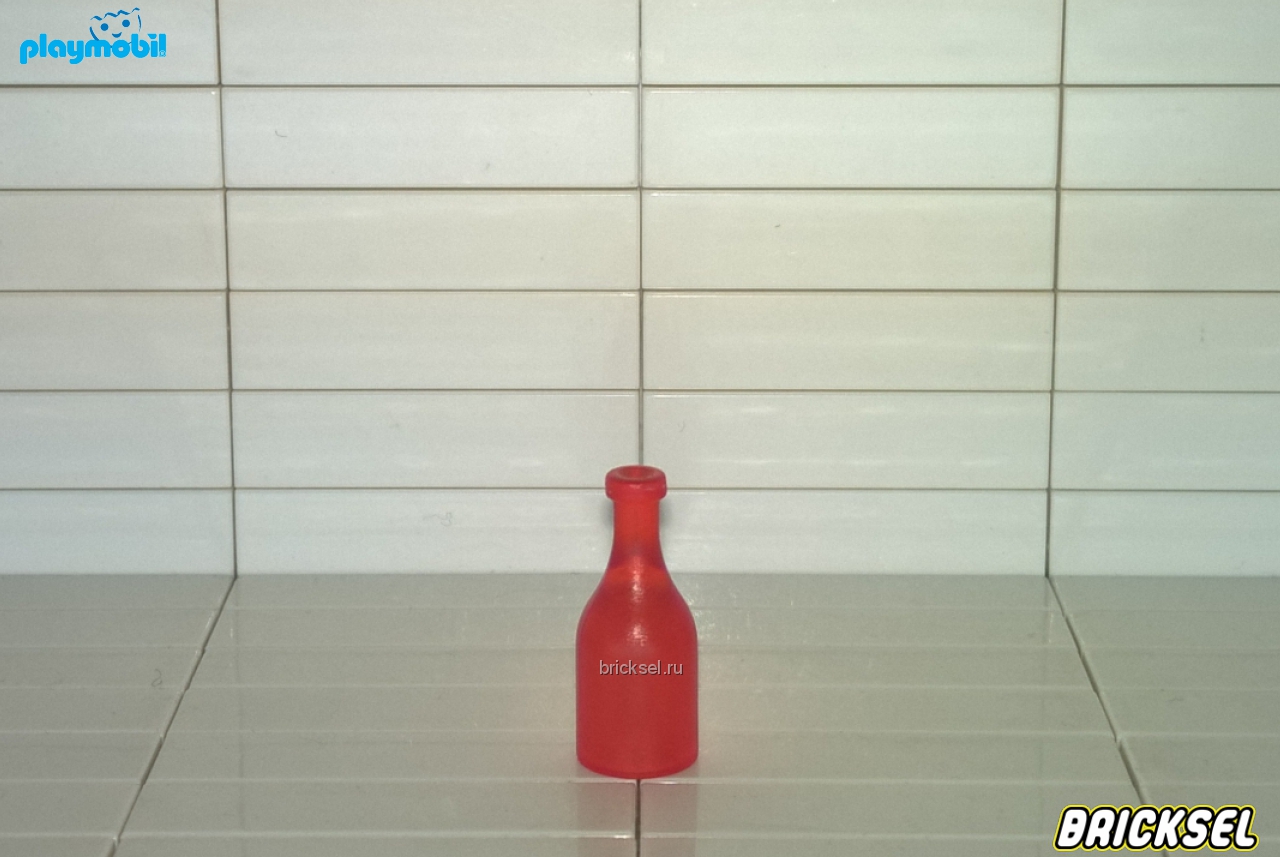 Плеймобил Бутылка прозрачная матовая красная, Playmobil, не частая
