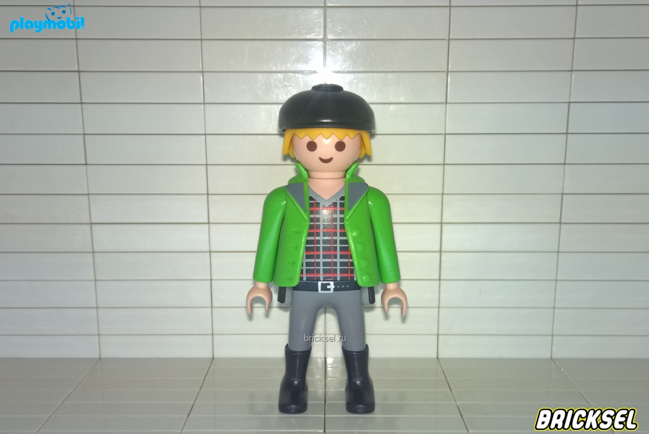 Плеймобил Мужчина в зеленом пиджаке и кепке наездника, Playmobil, не частый
