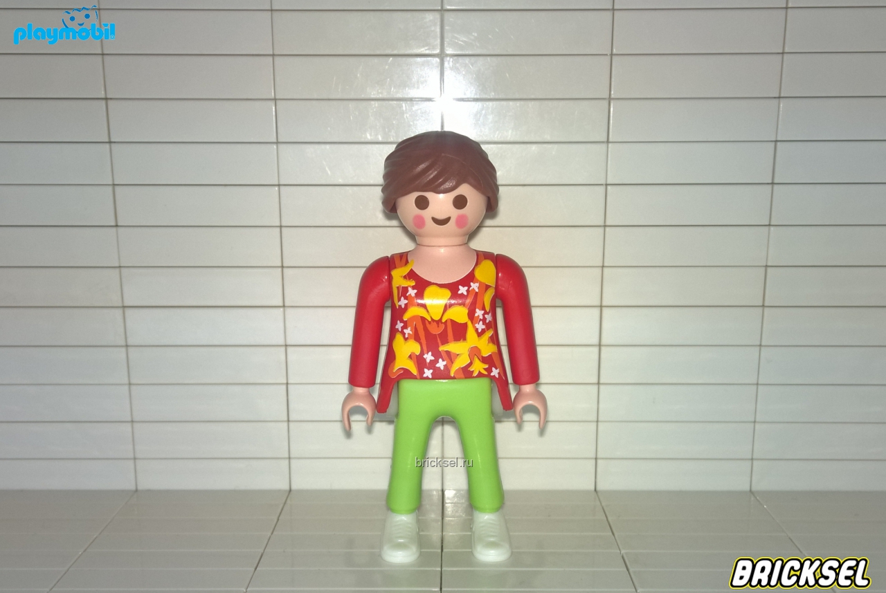 Плеймобил Женщин в красной кофте с лилиями, Playmobil