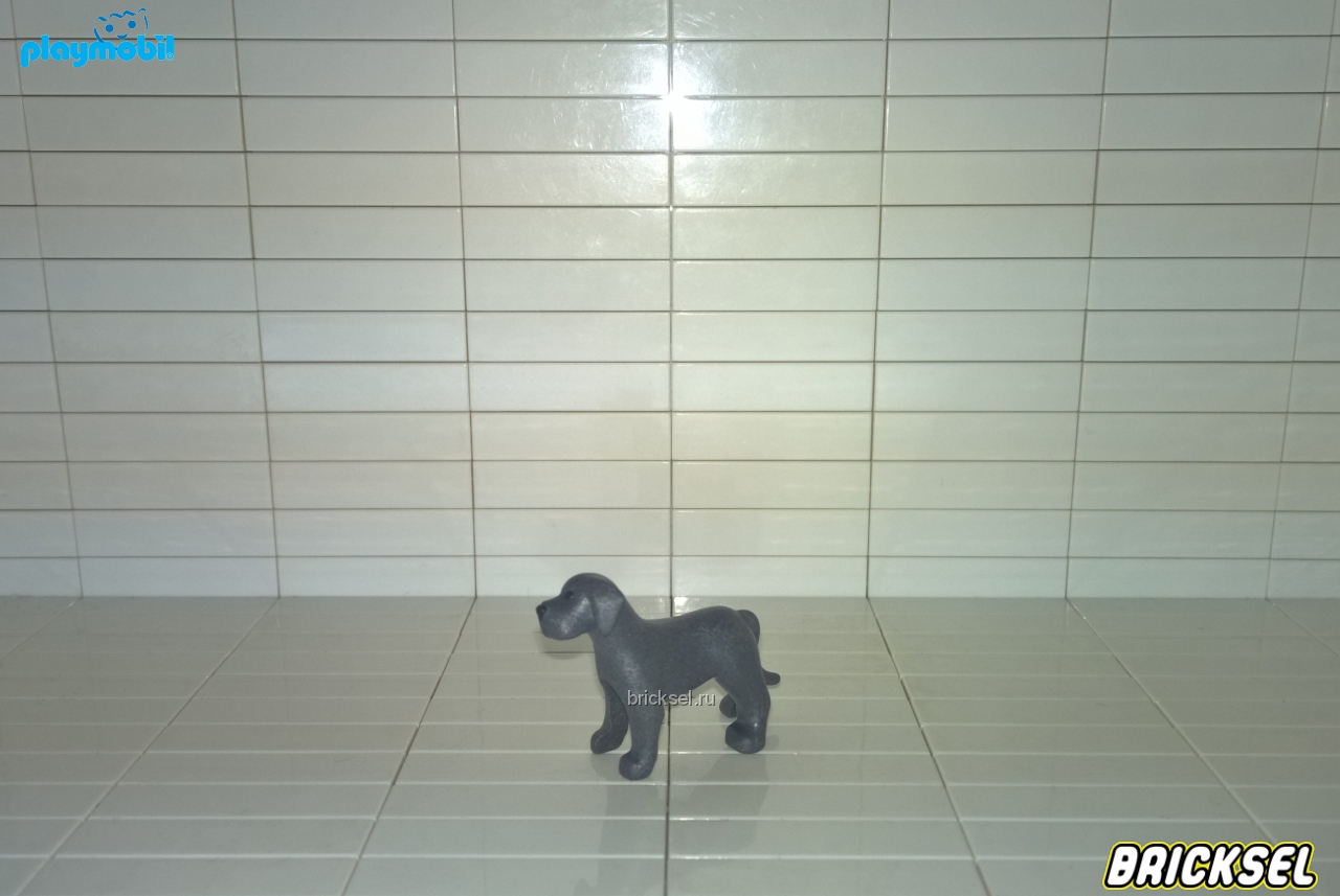 Плеймобил Собака темно-серая стоит, Playmobil, очень редкий