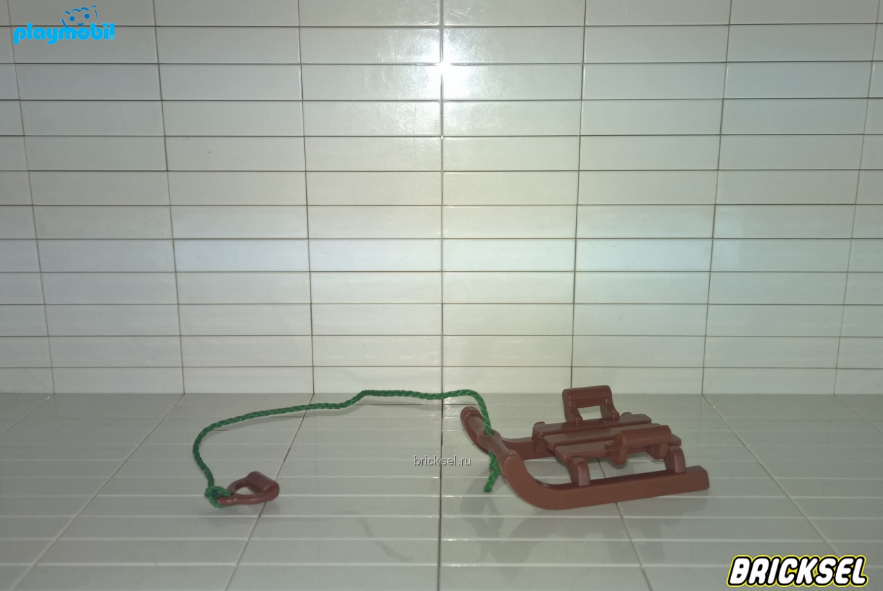 Плеймобил Санки на веревочке коричневые, Playmobil