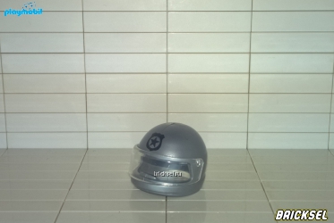 Шлем для мотоцикла полицейский серебристый металлик