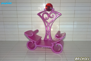 Кресло-трон розовое с большим рубином
