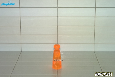 Плеймобил Бутылочка-тюбик прозрачная оранжевая, шампунь для волос, Playmobil, не частая