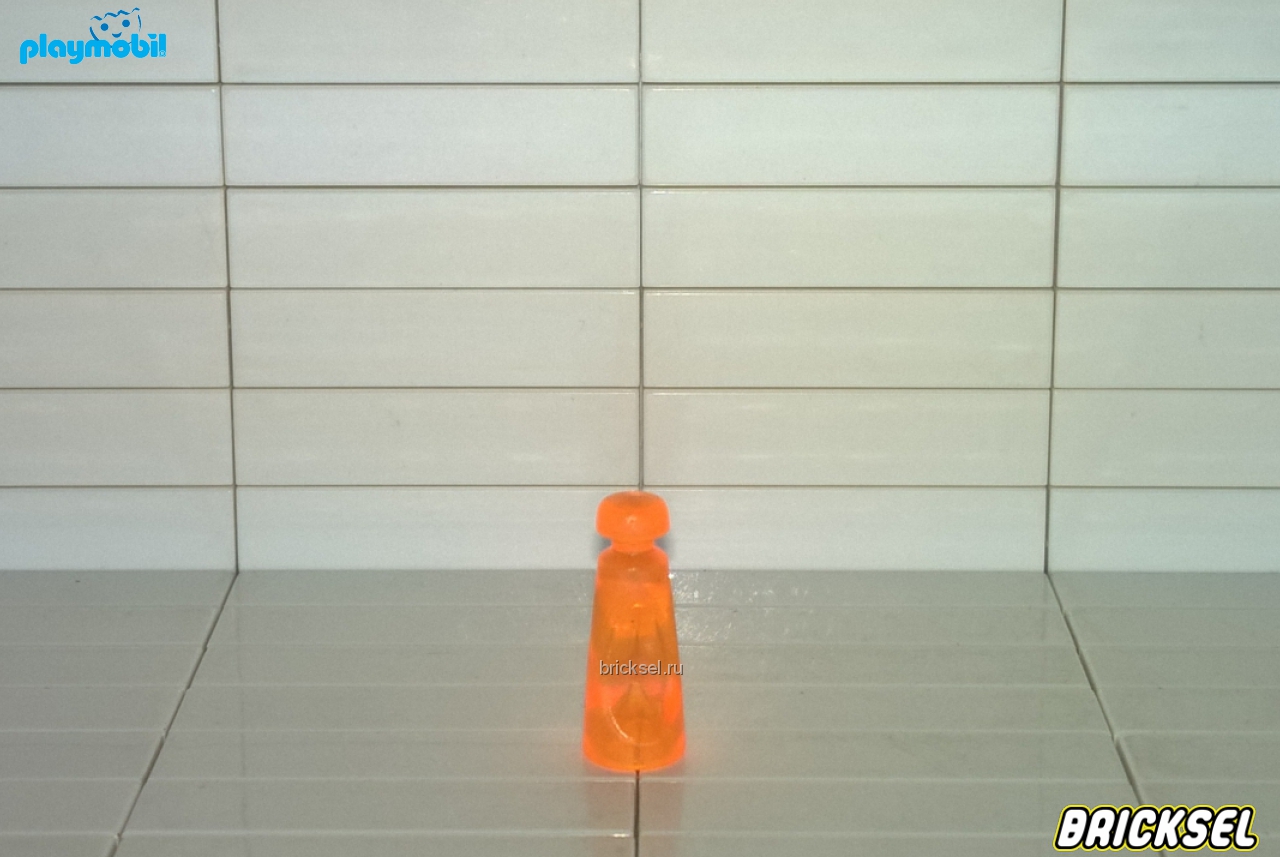 Плеймобил Бутылочка-тюбик прозрачная оранжевая, шампунь для волос, Playmobil, не частая