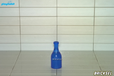 Бутылка полупрозрачная синяя