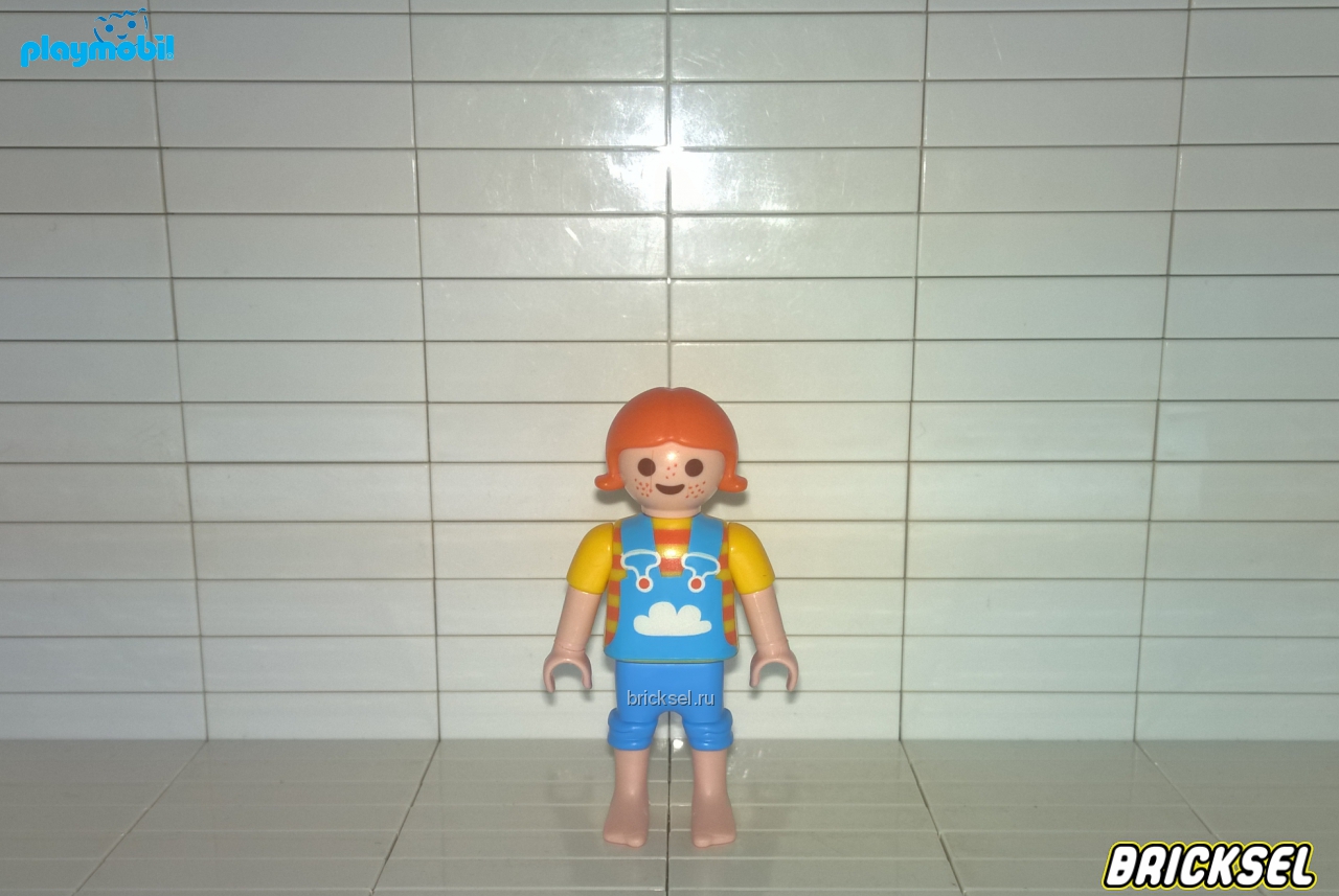 Плеймобил Девочка рыжая с веснушками с комбинезоне с облачком, Playmobil, не частая
