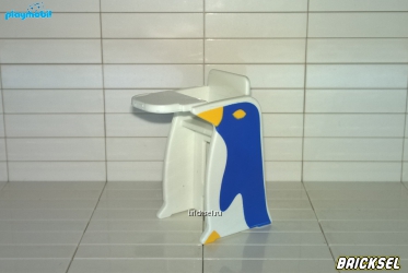 Плеймобил Стульчик для младенца с пингвином белый, Playmobil, редкий