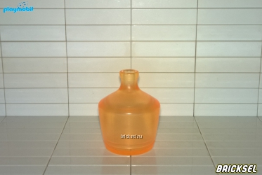 Бутыль большая прозрачная светло-оранжевая