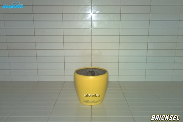 Плеймобил Горшок для цветка большой светло-желтый, Playmobil, редкий