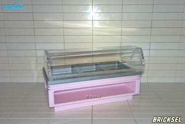Холодильник торговый для мороженного светло розовый с прозрачной витриной