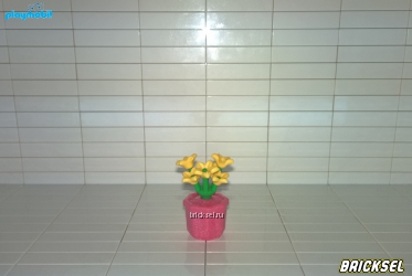Плеймобил Цветы желтые в розовом цветочном горшке (подходит к DUPLO), Playmobil, редкий