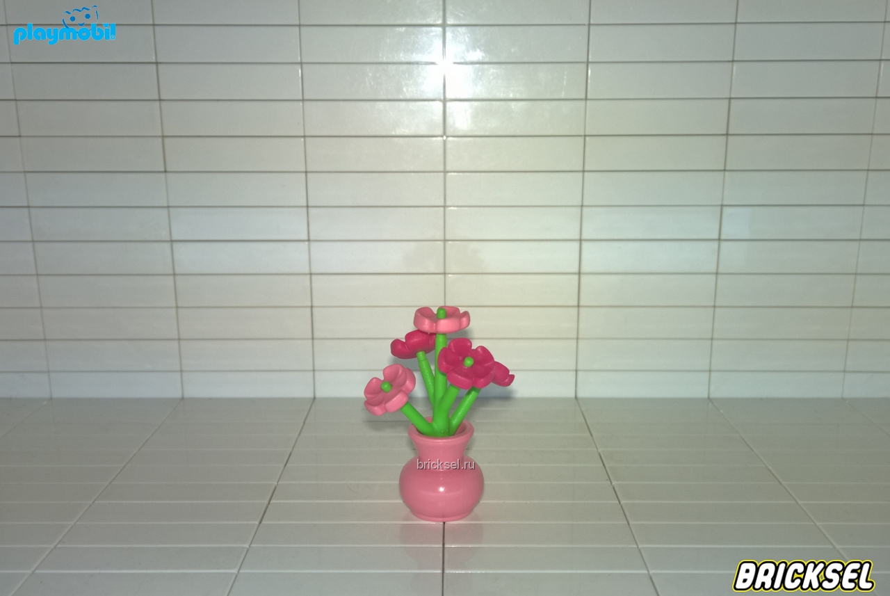 Плеймобил Цветок розовый в бледно-розовой классической вазе, Playmobil, редкий