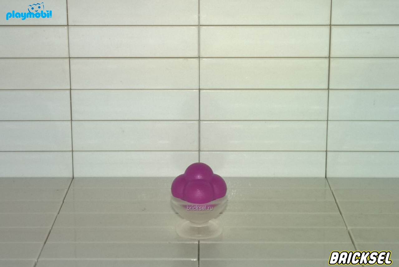 Плеймобил Мороженое шариками в прозрачном стаканчике малиновое, Playmobil, очень редкое