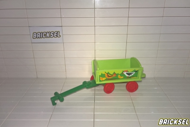 Плеймобил Тележка детская салатовая с курами, Playmobil, редкий