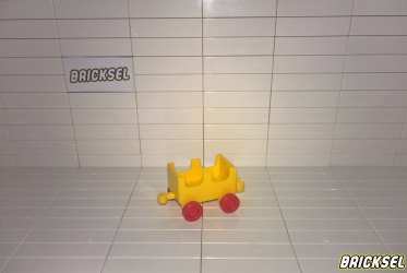 Вагончик игрушечный желтый открытый (без крыши)