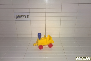 Плеймобил Паровозик игрушечный желтый открытый (без крыши), Playmobil, редкий