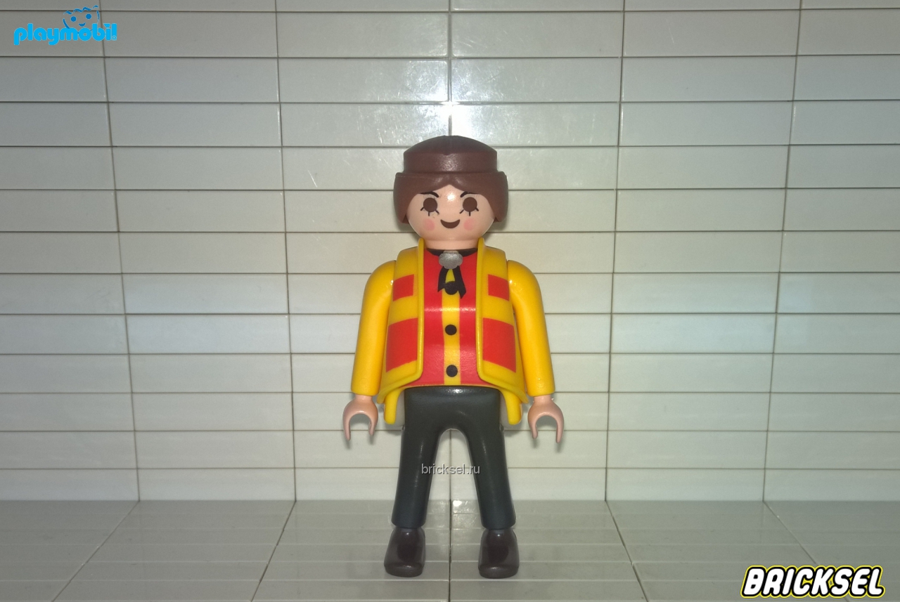Плеймобил Мужчина в желто красной рубашке и жилетке, Playmobil