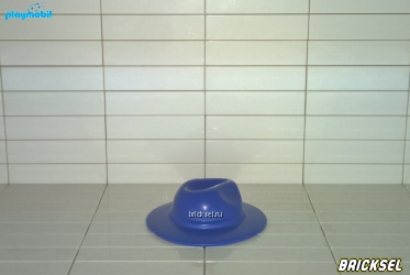 Шляпа с полями мужская синяя