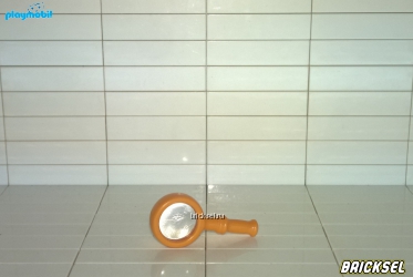 Плеймобил Зеркальце круглое с ручкой в светло-оранжевой оправе, Playmobil