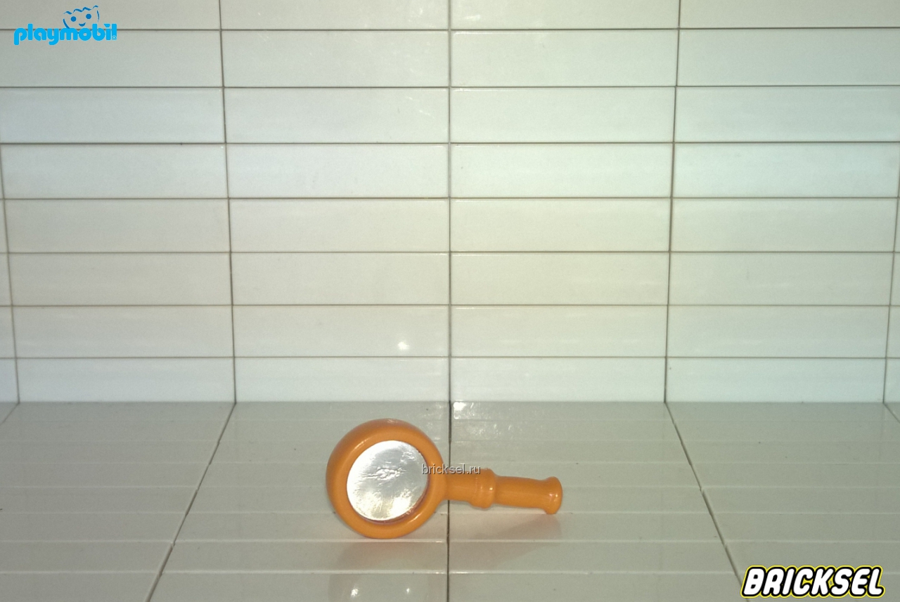 Плеймобил Зеркальце круглое с ручкой в светло-оранжевой оправе, Playmobil