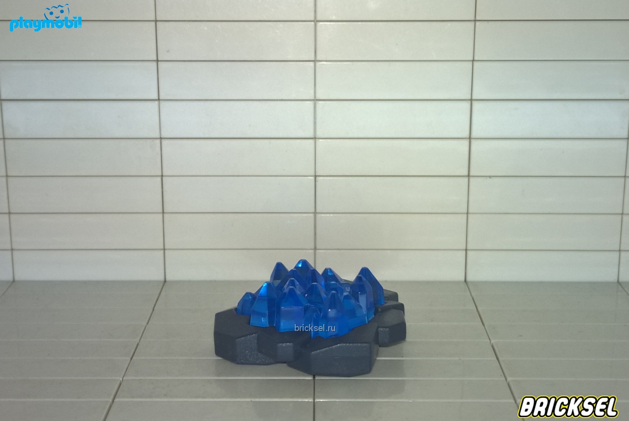 Плеймобил Площадка синих кристаллов на темно-сером камне, Playmobil