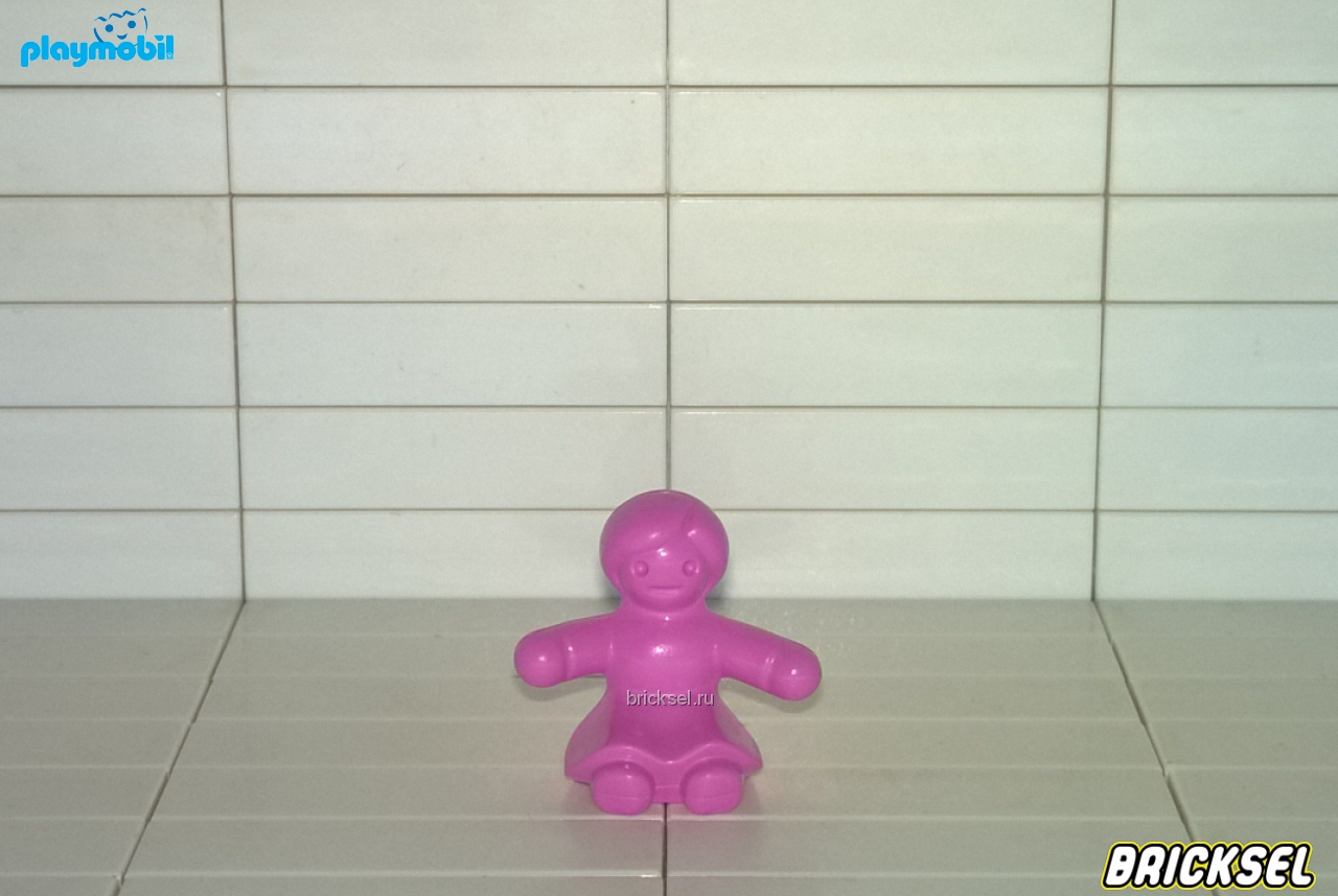 Плеймобил Кукла в платье сидит ярко-розовая, Playmobil, редкая