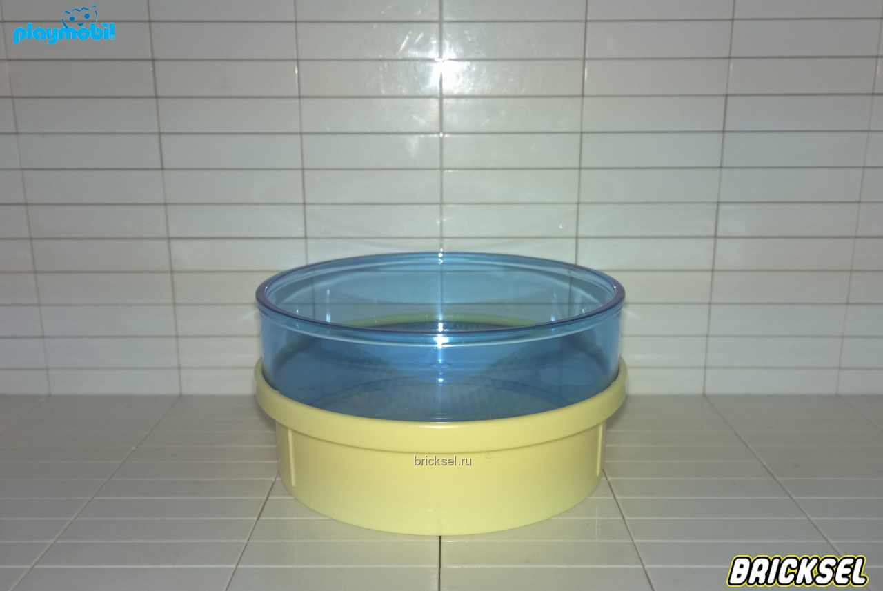 Плеймобил Аквариум выставочный прозрачный круглый на светло-желтой подставке (можно набирать воду), Playmobil