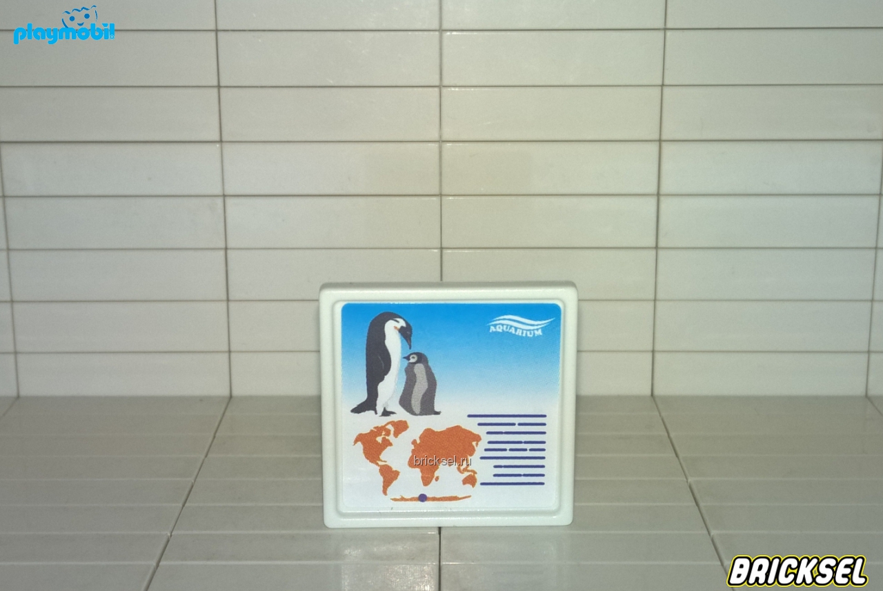 Плеймобил Табличка дельфинария пингвины белая, Playmobil