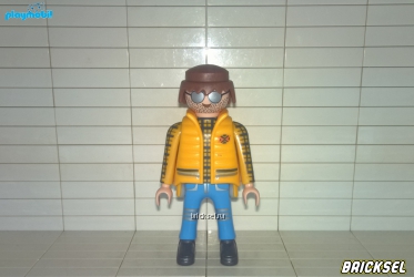 Плеймобил Мужчина в теплой желтой куртке и очках, Playmobil