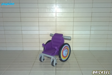 Инвалидная коляска детская фиолетовая с цветными колесами