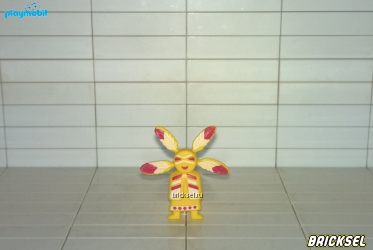 Плеймобил Кукла индеец с перьями желтый в красную раскраску, Playmobil