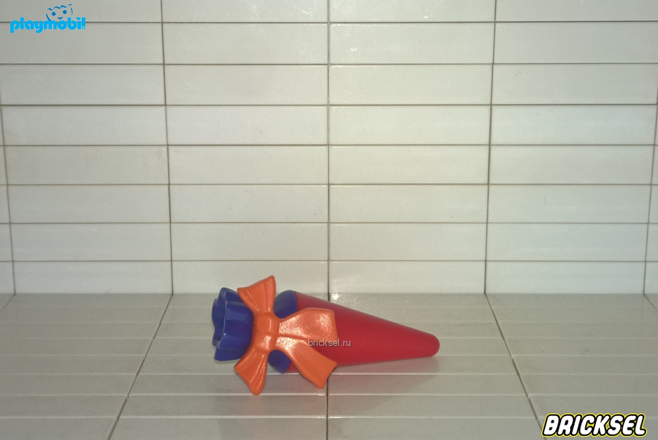 Плеймобил Сверток-подарок верх красный низ перевязан оранжевым бантом синий, Playmobil