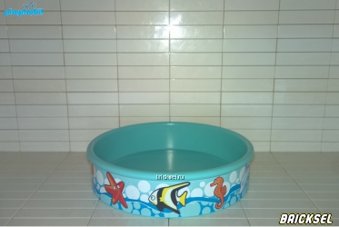 Плеймобил Бассейн надувной голубой с рисунками морских животных, Playmobil