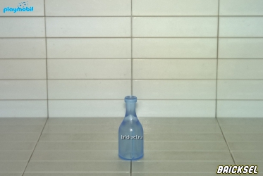 Бутылочка светло-синяя прозрачная
