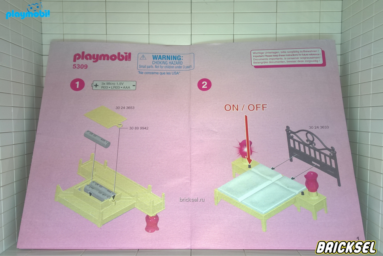 Плеймобил Инструкция к набору Playmobil 5309pm: Кукольный дом Спальня с туалетным столиком, Playmobil