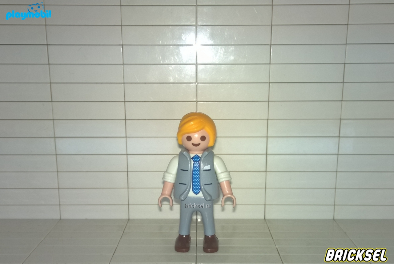 Плеймобил Мальчик в светло сером костюме, Playmobil