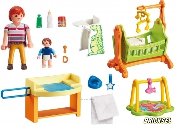 Игровой набор Playmobil 5304 Кукольный дом: Детская комната с люлькой